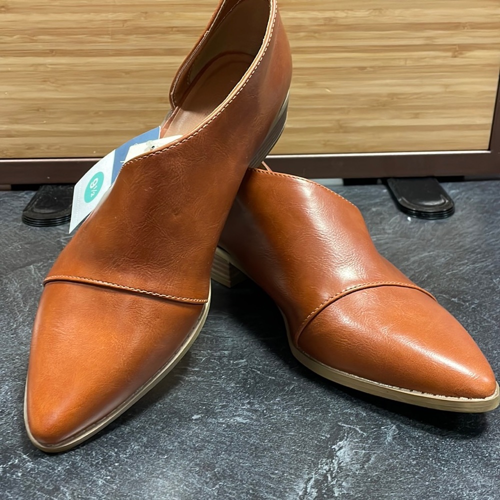 Cognac Wenda Cut-out Shoes